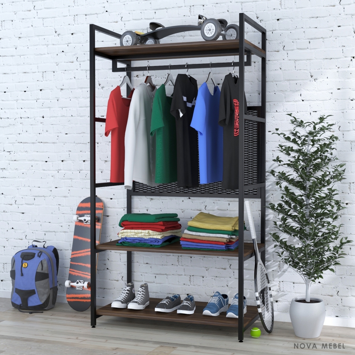 Стеллаж для одежды Loft Design LV-100 Стеллаж для одежды Loft Design LV-100