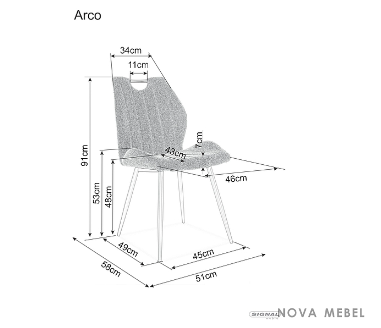 Стул Arco Velvet Signal Стул Arco Velvet Signal