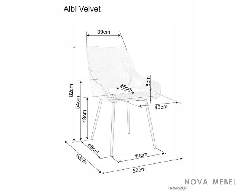 Стул Signal Albi Velvet Стул Signal Albi Velvet