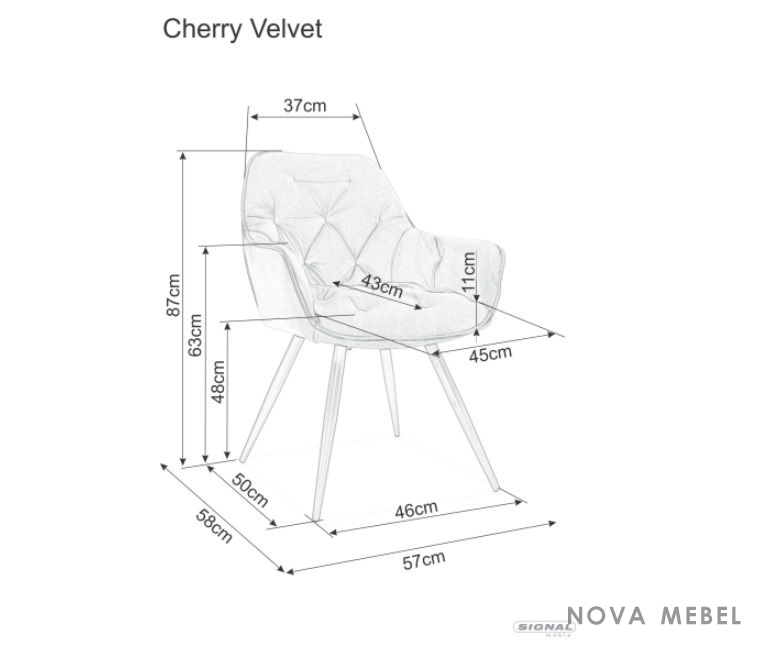 Кресло Cherry Velvet Signal Кресло Cherry Velvet Signal