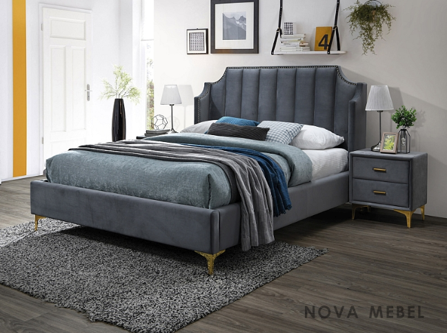 Кровать Monako Velvet Signal 160х200 Кровать Monako Velvet Signal 160х200