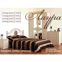 Кровать Лаура 1900, 2000 х 1800 Металл - дизайн